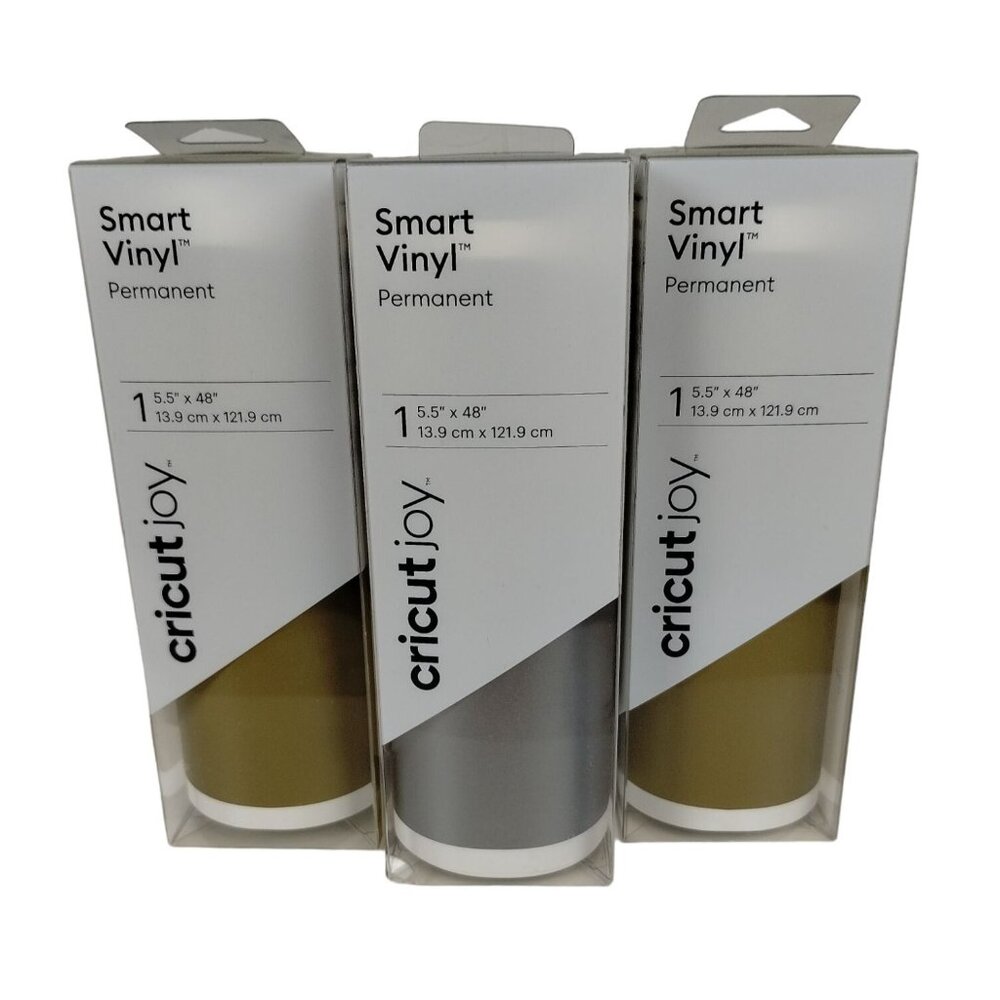 Cricut Joy Smart Vinyl Permanent Gold and Silver 3 Roll Set